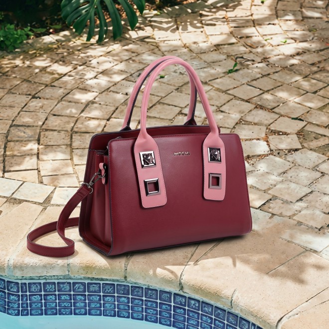 Mochi Women Maroon Satchel Bag (SKU: 66-1186-44-10)
