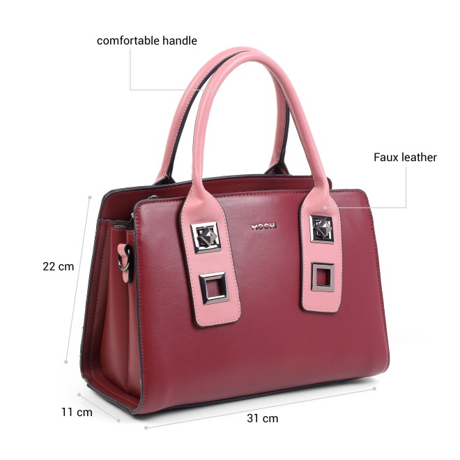Mochi Women Maroon Satchel Bag (SKU: 66-1186-44-10)