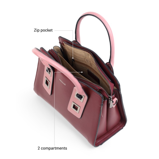Mochi Women Maroon Satchel Bag (SKU: 66-1186-44-10)
