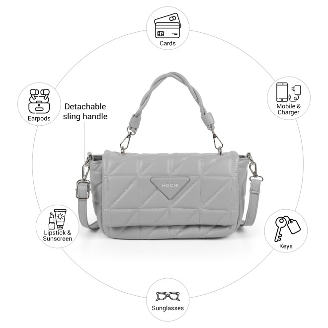 Mochi Women Grey Sling Bag (SKU: 66-1188-14-10)