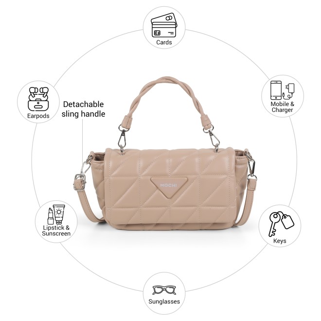 Mochi Women Beige Sling Bag (SKU: 66-1188-20-10)
