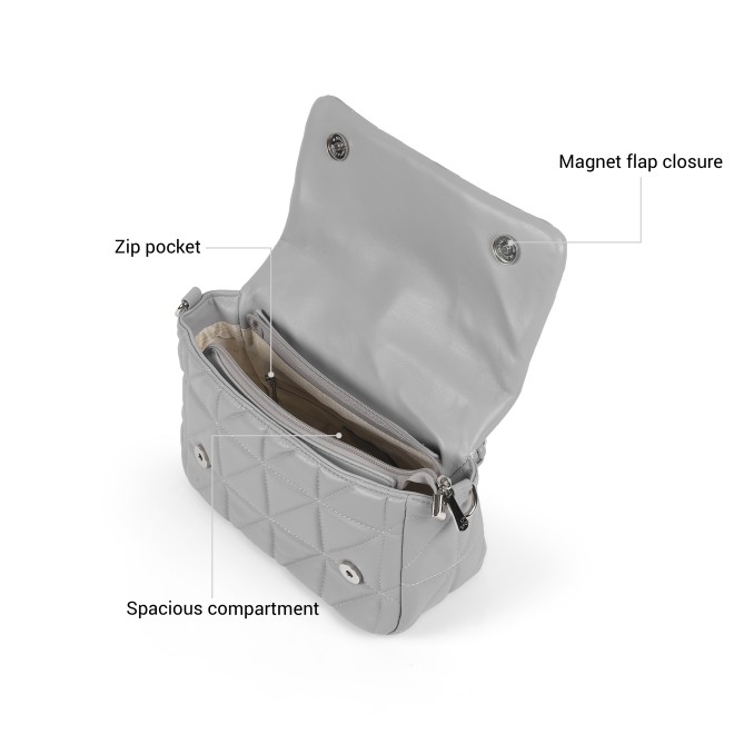 Mochi Women Grey Sling Bag (SKU: 66-1188-14-10)