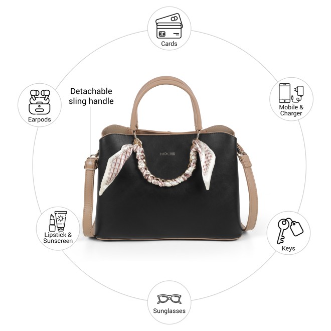 Mochi Women Black Satchel Bag (SKU: 66-1230-11-10)