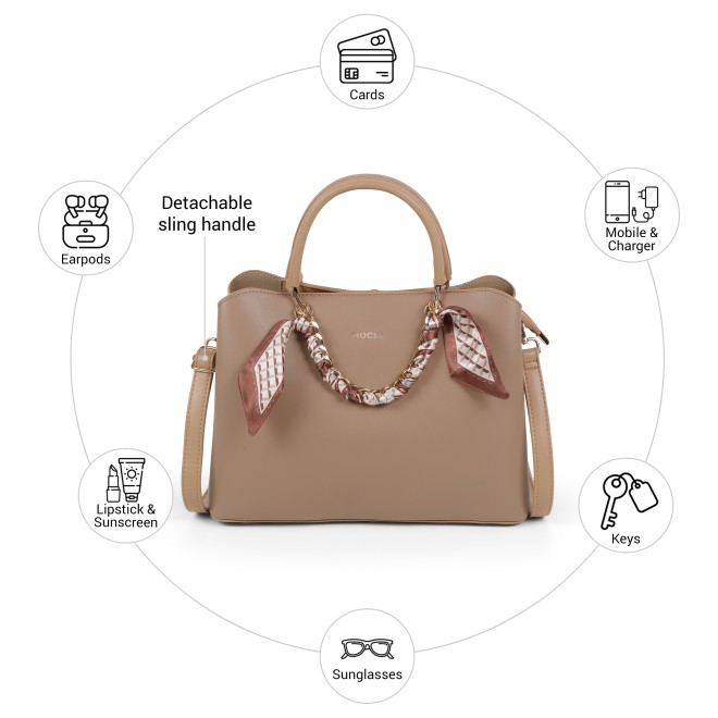 Mochi Women Beige Satchel Bag (SKU: 66-1230-20-10)