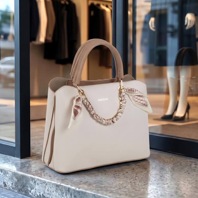 Mochi Women Off-white Satchel Bag (SKU: 66-1230-66-10)