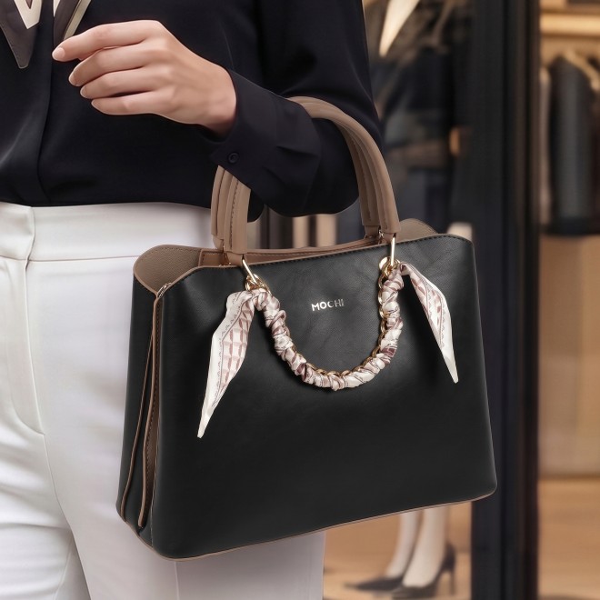 Mochi Women Black Satchel Bag (SKU: 66-1230-11-10)