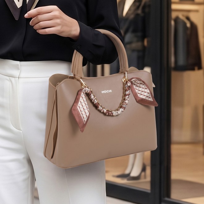 Mochi Women Beige Satchel Bag (SKU: 66-1230-20-10)