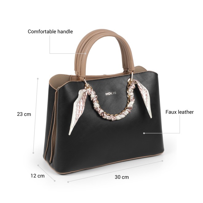 Mochi Women Black Satchel Bag (SKU: 66-1230-11-10)
