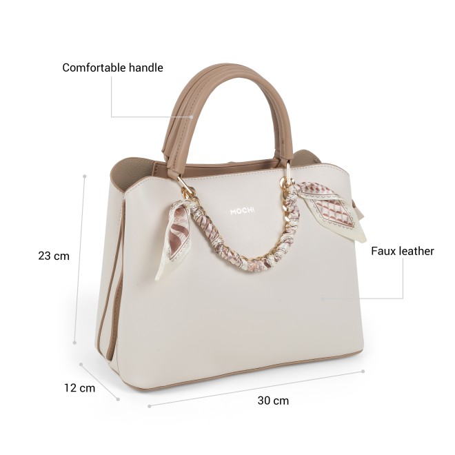 Mochi Women Off-white Satchel Bag (SKU: 66-1230-66-10)