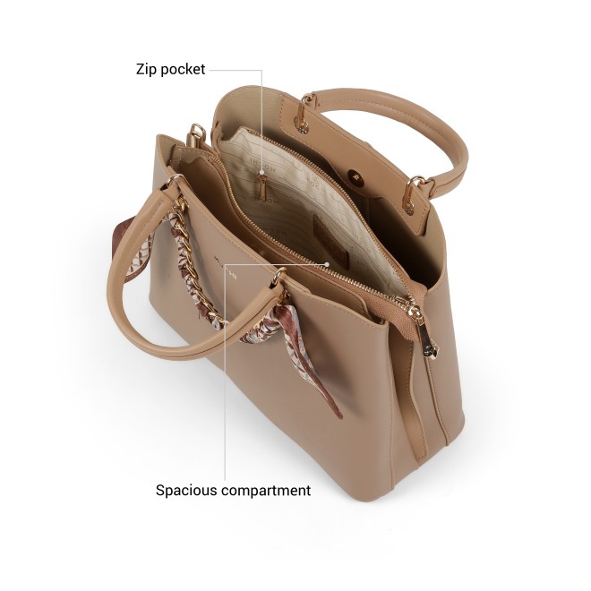 Mochi Women Beige Satchel Bag (SKU: 66-1230-20-10)
