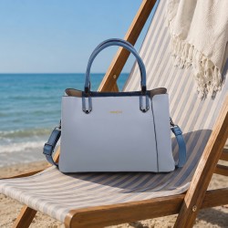 Mochi Women Grey Satchel Bag