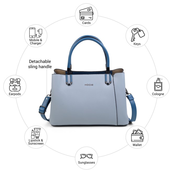 Mochi Women Grey Satchel Bag (SKU: 66-1235-14-10)