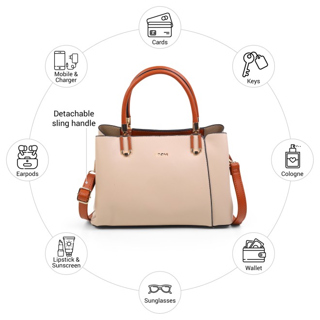 Mochi Women Beige Satchel Bag (SKU: 66-1235-20-10)