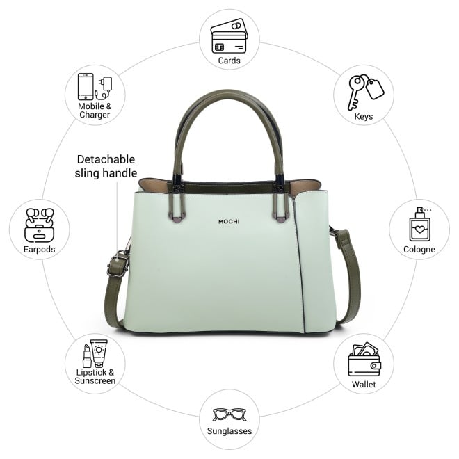 Mochi Women Green Satchel Bag (SKU: 66-1235-21-10)