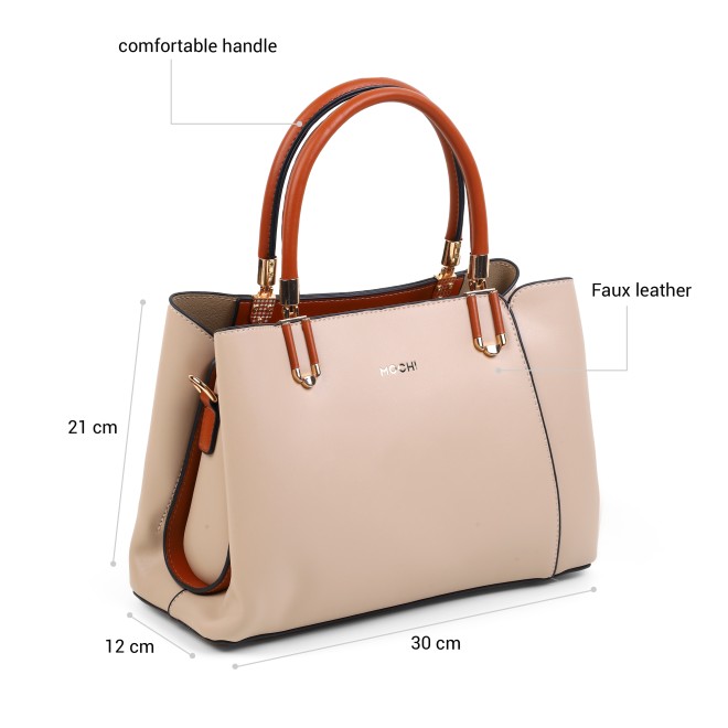 Mochi Women Beige Satchel Bag (SKU: 66-1235-20-10)