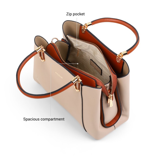 Mochi Women Beige Satchel Bag (SKU: 66-1235-20-10)