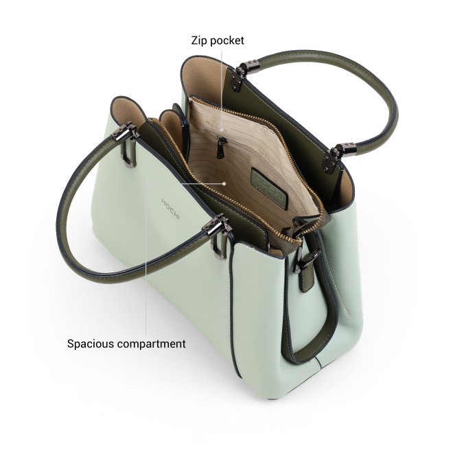 Mochi Women Green Satchel Bag (SKU: 66-1235-21-10)