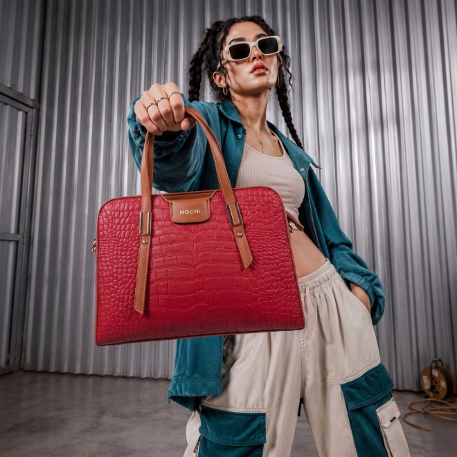 Mochi Women Maroon Satchel Bag (SKU: 66-1240-44-10)