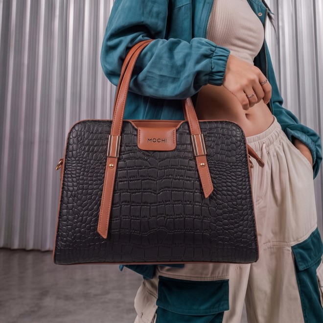 Mochi Women Black Satchel Bag (SKU: 66-1240-11-10)