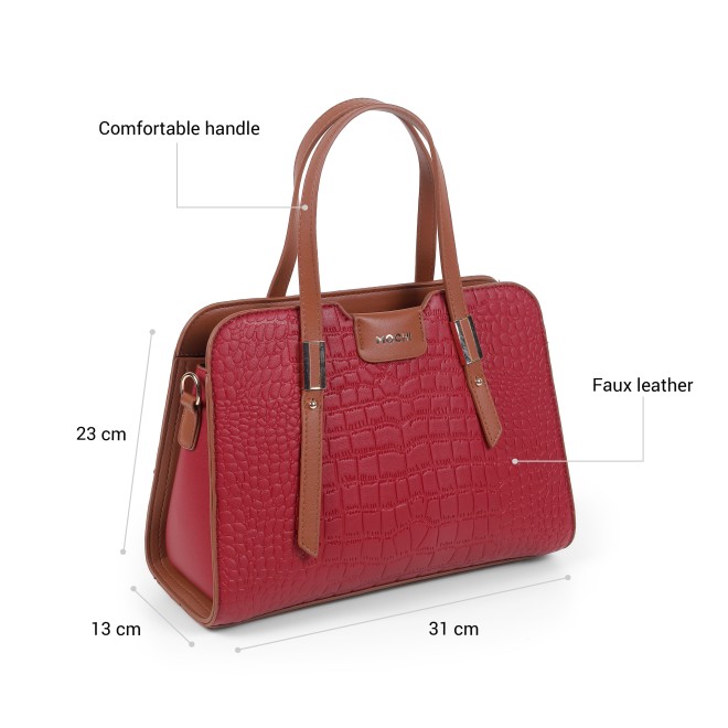 Mochi Women Maroon Satchel Bag (SKU: 66-1240-44-10)