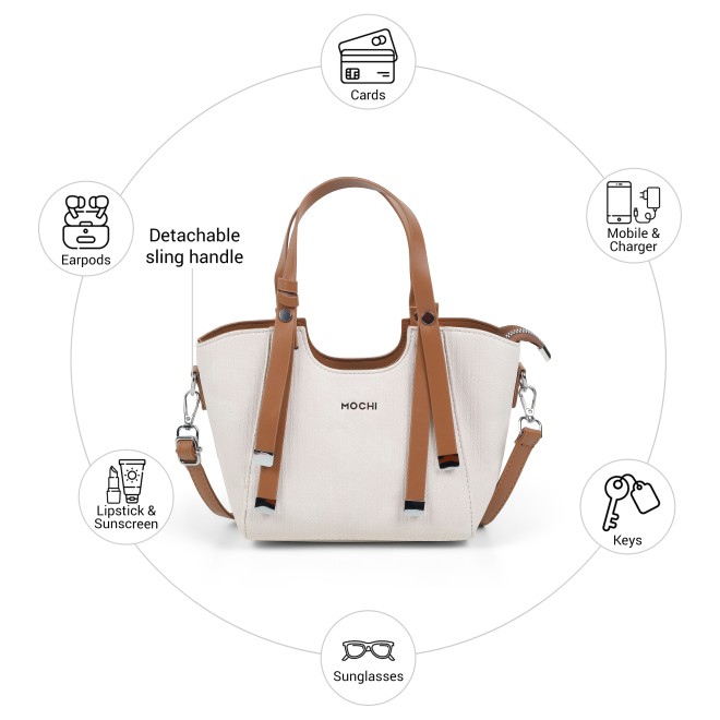 Mochi Women White Satchel Bag (SKU: 66-1251-16-10)