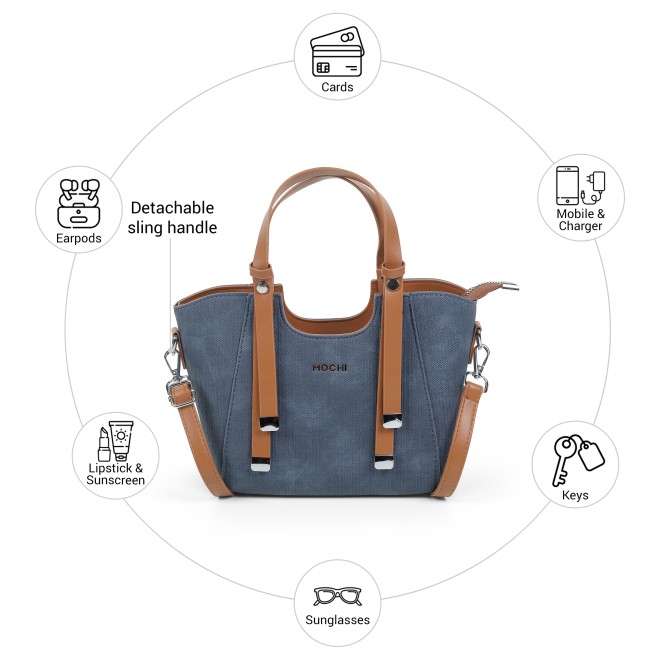 Mochi Women Blue Satchel Bag (SKU: 66-1251-45-10)