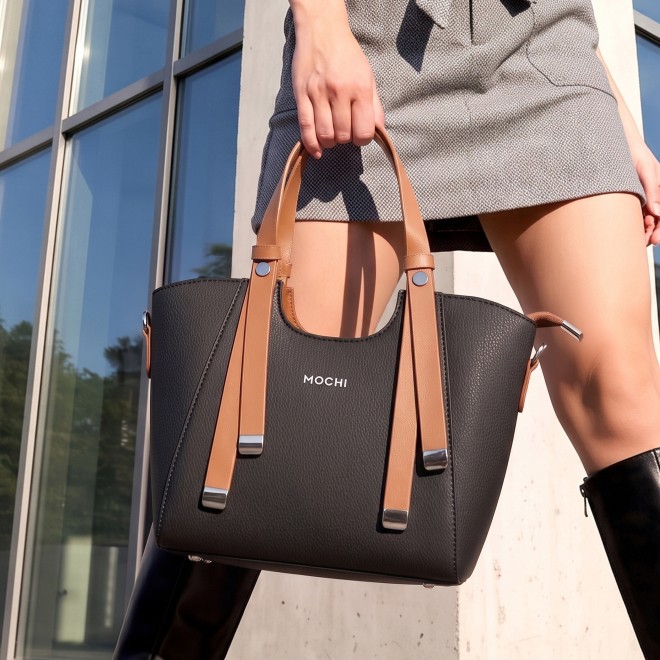 Mochi Women Black Satchel Bag (SKU: 66-1251-11-10)