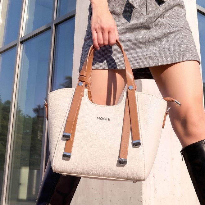 Mochi Women White Satchel Bag (SKU: 66-1251-16-10)