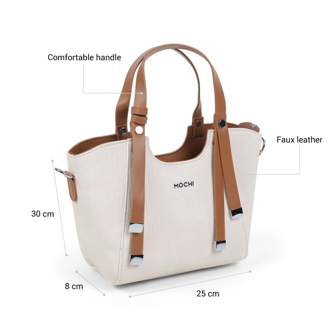 Mochi Women White Satchel Bag (SKU: 66-1251-16-10)