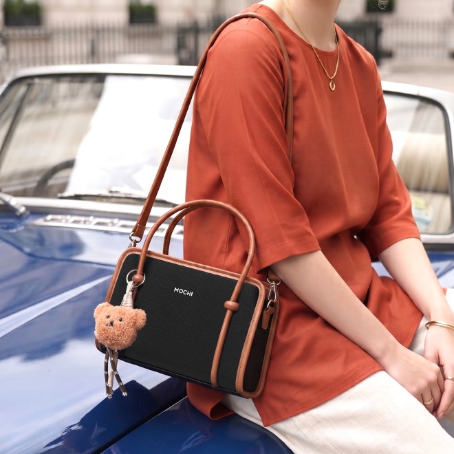 Mochi Women Black Satchel Bag (SKU: 66-1252-11-10)