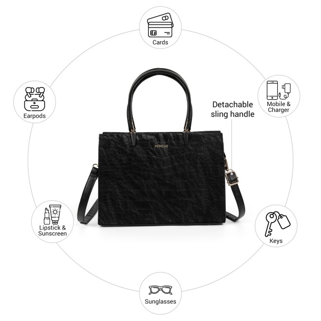 Mochi Women Black Satchel Bag (SKU: 66-1260-11-10)