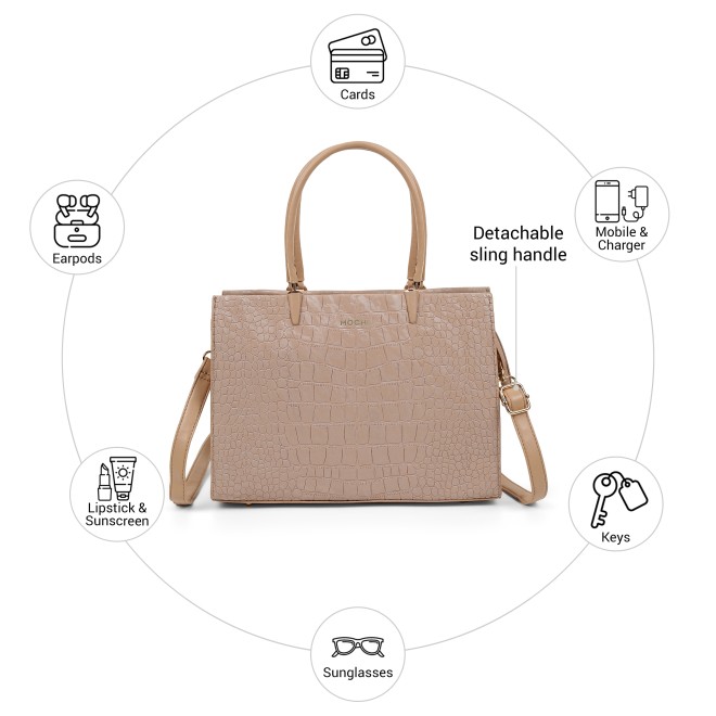 Mochi Women Beige Satchel Bag (SKU: 66-1260-20-10)