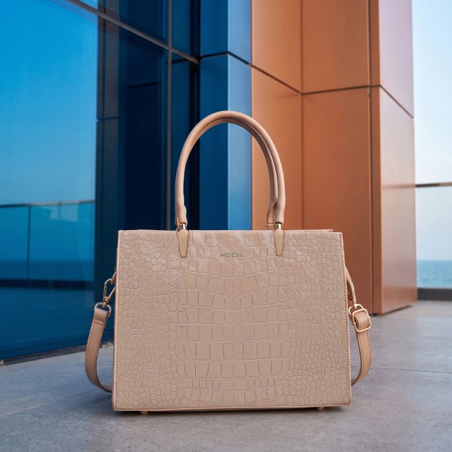 Mochi Women Beige Satchel Bag (SKU: 66-1260-20-10)