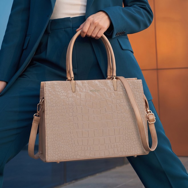 Mochi Women Beige Satchel Bag (SKU: 66-1260-20-10)
