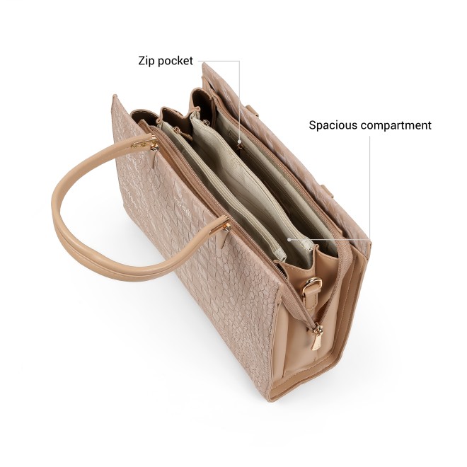 Mochi Women Beige Satchel Bag (SKU: 66-1260-20-10)