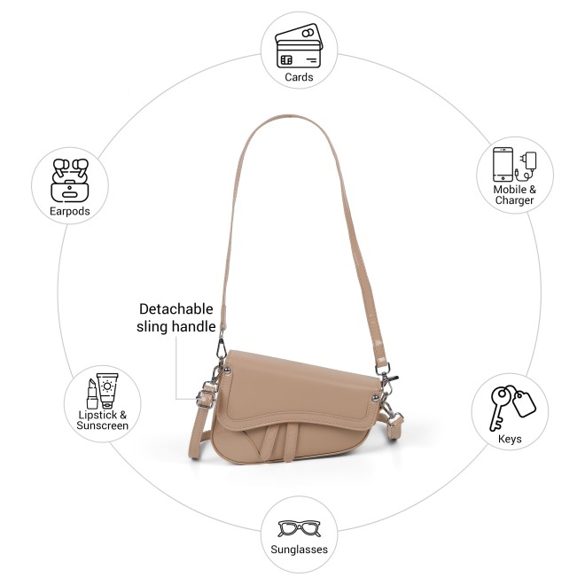 Mochi Women Beige Sling Bag (SKU: 66-1264-20-10)