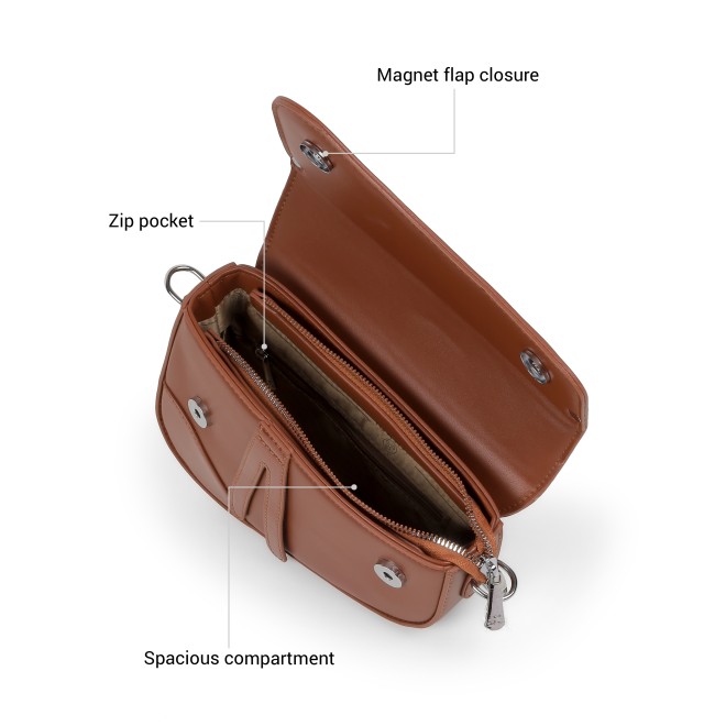 Mochi Women Tan Sling Bag (SKU: 66-1264-23-10)