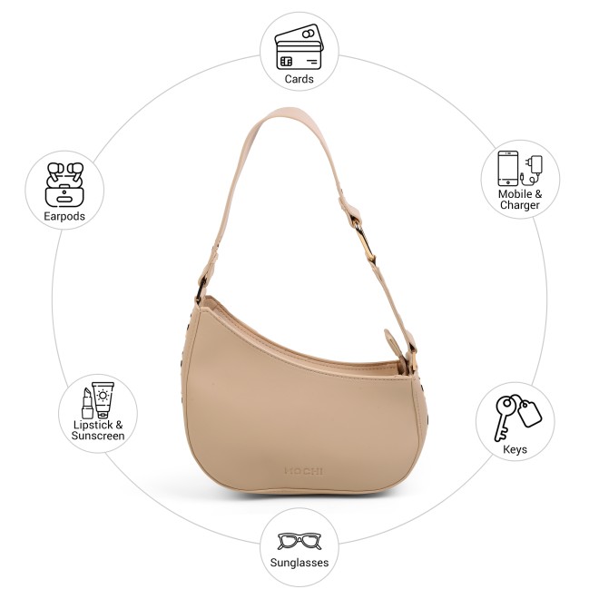 Mochi Women Beige Shoulder Bag (SKU: 66-1267-20-10)