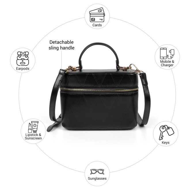Mochi Women Black Satchel Bag (SKU: 66-1268-11-10)