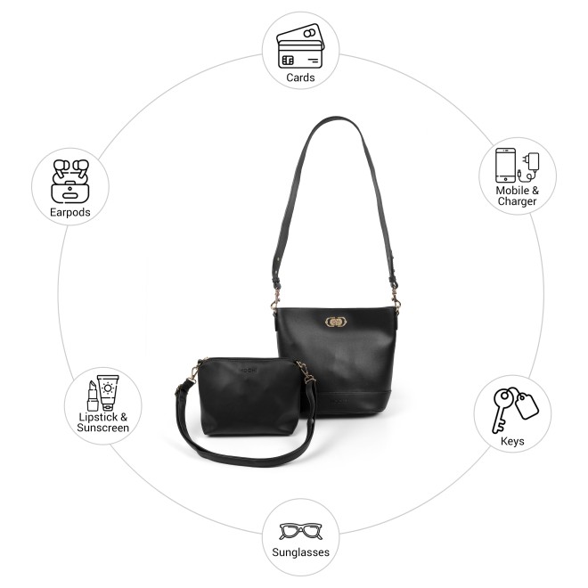 Mochi Women Black Sling Bag (SKU: 66-1269-11-10)