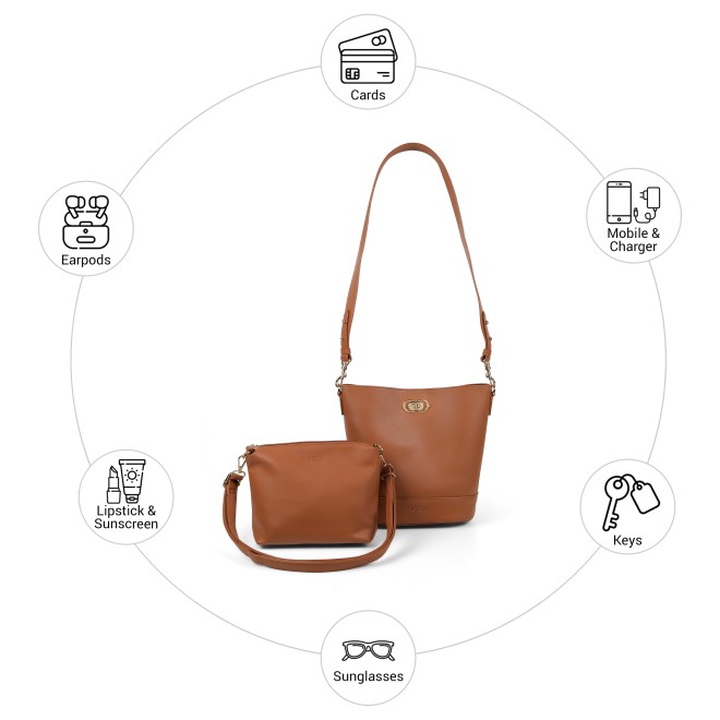 Mochi Women Brown Sling Bag (SKU: 66-1269-12-10)