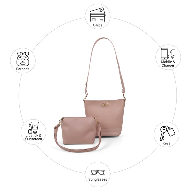 Mochi Women Pink Sling Bag (SKU: 66-1269-24-10)