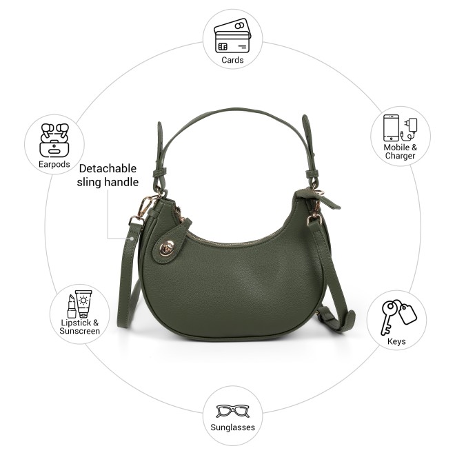 Mochi Women Green Hobo Bag (SKU: 66-1271-21-10)
