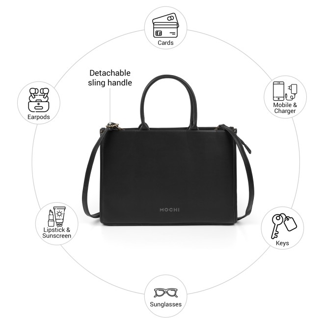 Mochi Women Black Satchel Bag (SKU: 66-1273-11-10)