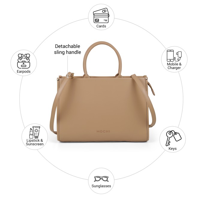 Mochi Women Beige Satchel Bag (SKU: 66-1273-20-10)