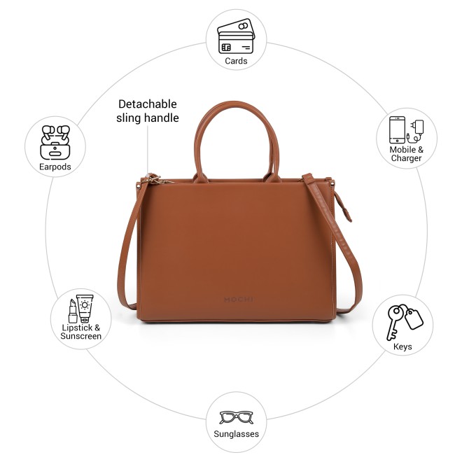Mochi Women Tan Satchel Bag (SKU: 66-1273-23-10)