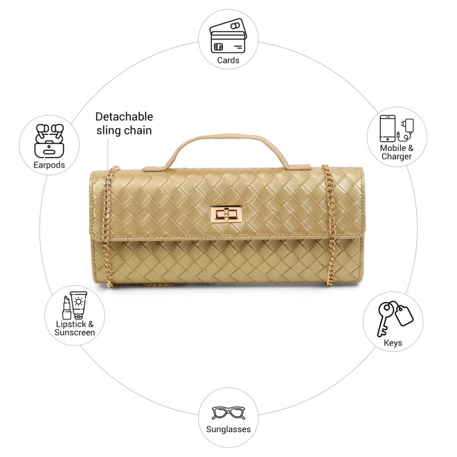 Mochi Women Gold Evening Bag (SKU: 66-1274-15-10)