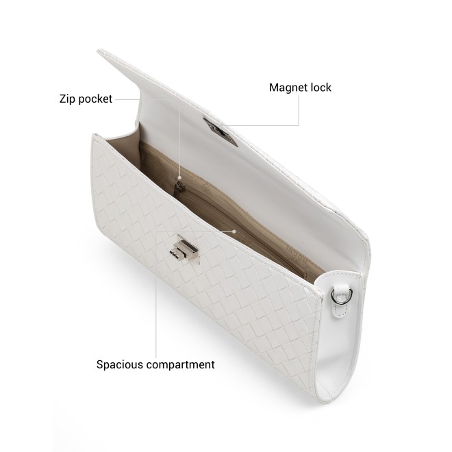 Mochi Women White Evening Bag (SKU: 66-1274-16-10)