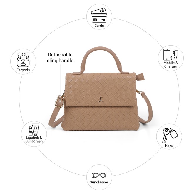 Mochi Women Beige Satchel Bag (SKU: 66-1275-20-10)