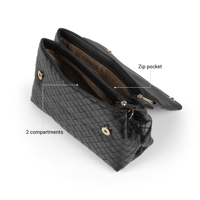 Mochi Women Black Satchel Bag (SKU: 66-1275-11-10)